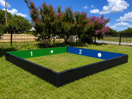 The Rebound Box Elite cognitive soccer trainer with painted decision zones